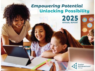 Cover photo of students and teacher in the classroom