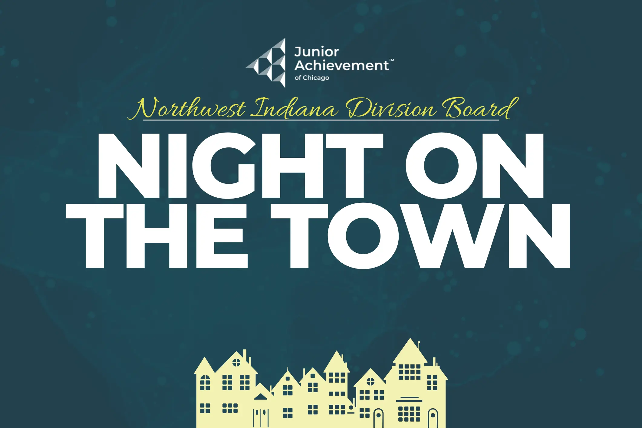 Night on the town logo and town image