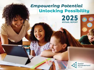 Cover photo of students and teacher in the classroom