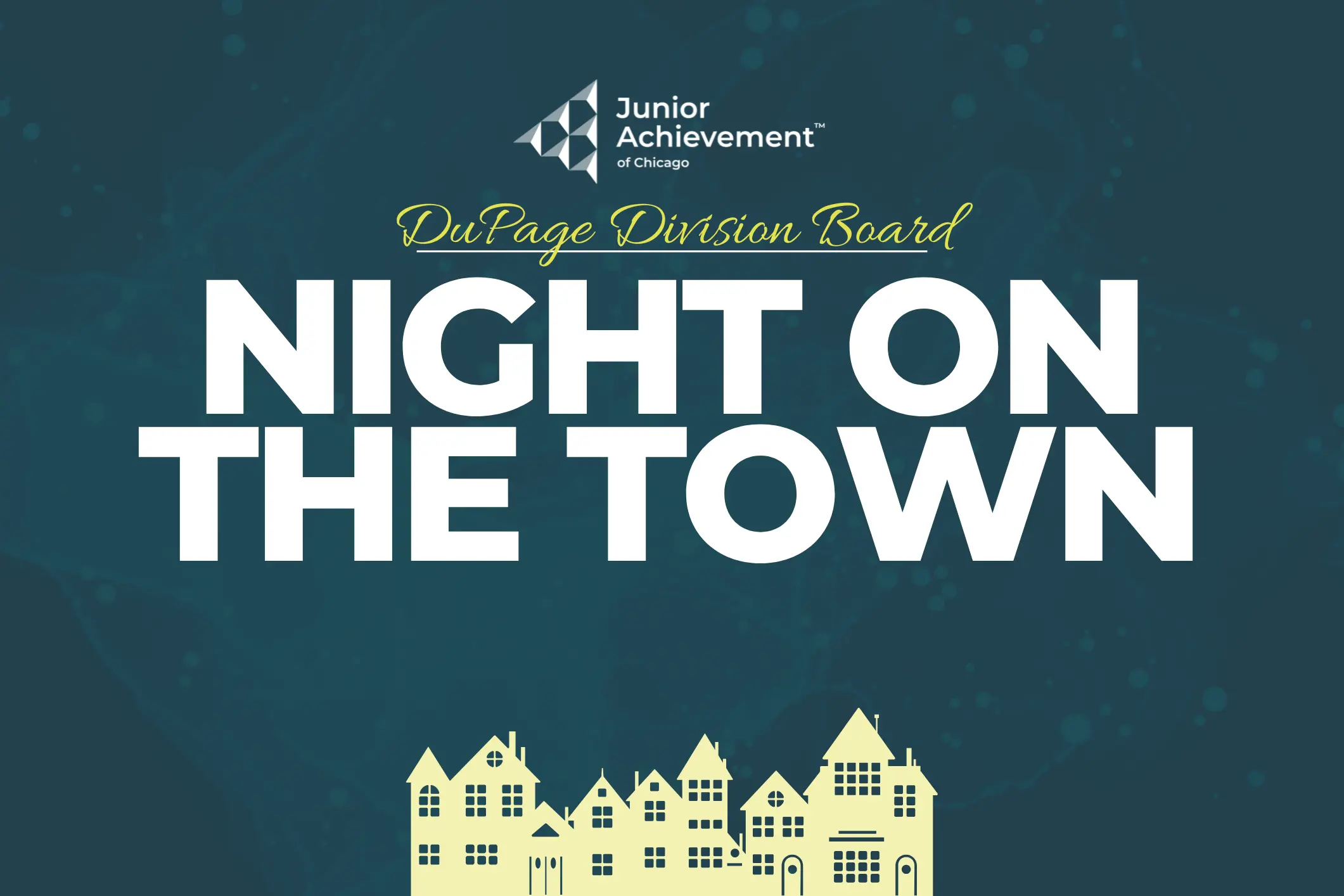 Night on the town logo and image of town